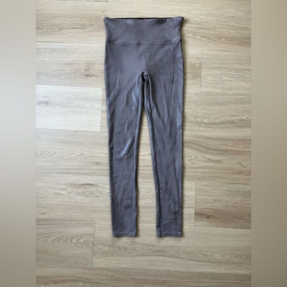 SPANX Charcoal Brown Leggings, size M - Picture 1 of 6